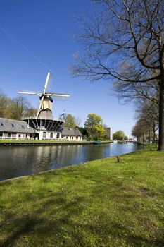 Dutch windmill in netherlands