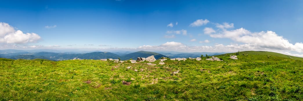 panorama of mountain. beautiful summer background on fine weather day