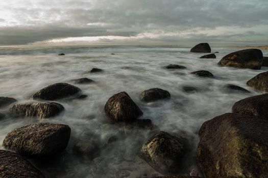 Rocky beach, southwest in Norway