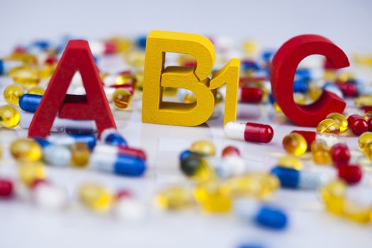 Medicine and healthy, Close up of capsules