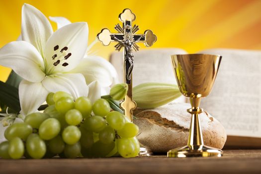 Eucharist, sacrament of communion background