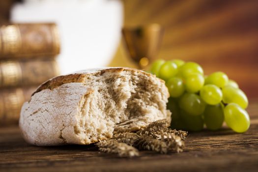 Holy Communion Bread, Wine for christianity religion