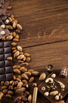 Chocolate sweet, cocoa and food dessert background