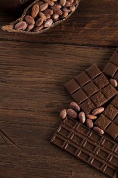 Chocolate sweet, cocoa and food dessert background