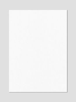 Blank White A4 paper sheet mockup template isolated on grey background