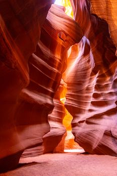 Upper Antelope Canyon in the Navajo Reservation near Page, Arizona USA