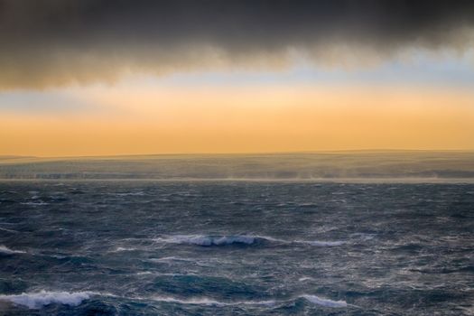 Kara sea (basin of Arctic ocean) in high Arctic (Novaya Zemlya archipelago). old name of Kara sea - Ice cellar, but now no ice