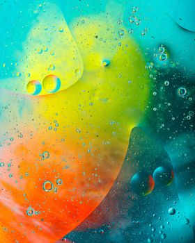 abstract background of colored spots circles on the water