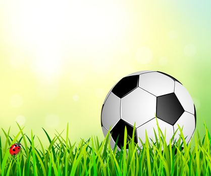 Soccer ball on an abstract background. 