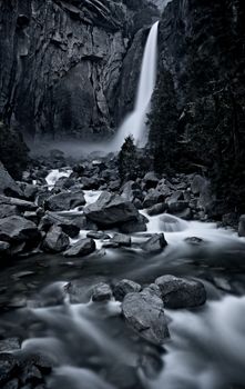 Yosemite Waterfall View California Valley scenic nature