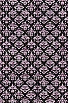 Vintage floral seamless patten. Classic Baroque wallpaper.  Black and pink