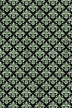 Vintage floral seamless patten. Classic Baroque wallpaper.  Black and green