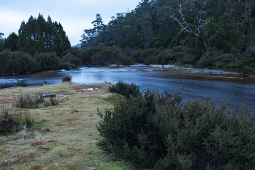 Ronnie creek in Cradle Mountain, Tasmania on a winters day.