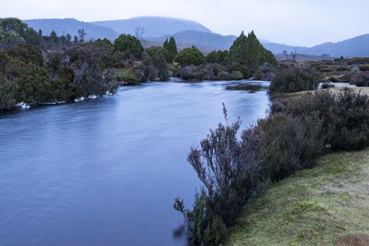 Ronnie creek in Cradle Mountain, Tasmania on a winters day.