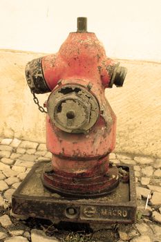 red rusty hydrant