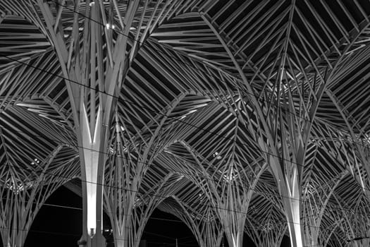 Modern steel-style lisbon train station