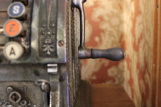 Antique metal cash register