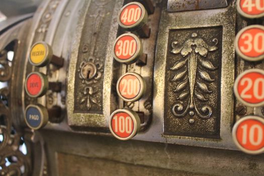 Antique metal cash register