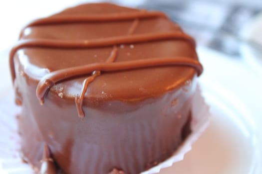 Shortbread cake with chocolate