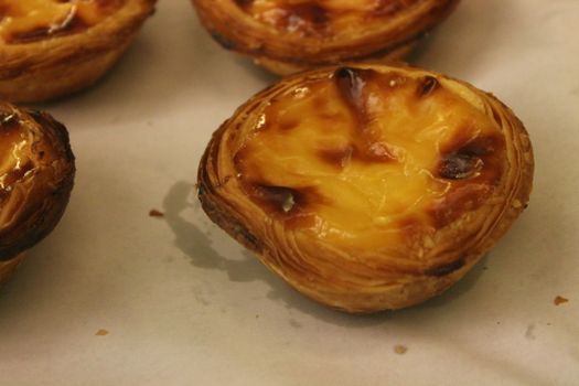 Typical Portuguese dessert with cream and puff pastry