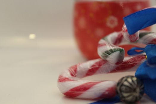 Christmas decoration with sugar sticks