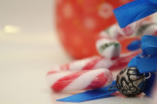 Christmas decoration with sugar sticks