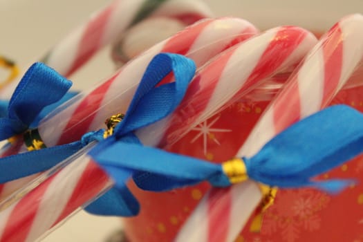 Christmas decoration with sugar sticks