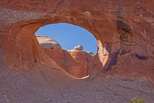 The Tunnel Arch in Arches National Park, Utah. USA