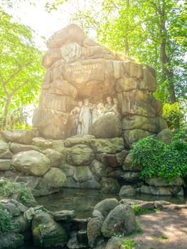 Memorial of playwright and poet Julius Zeyer in Chotkovy sady, or Chotek Garden in Prague, Czech Republic.