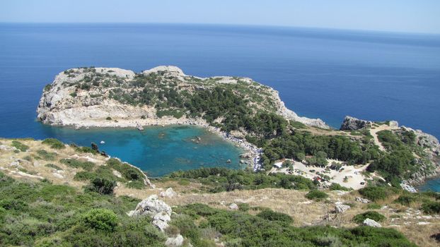 Coast of Zakynthos island with Navagio beach in Greece