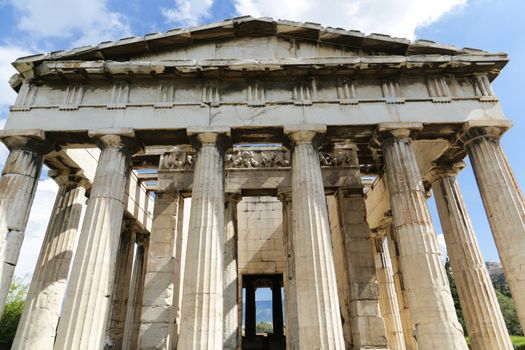 The Temple of Hephaestus at the Ancient Agora of Athens, Greece