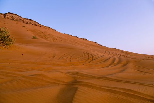 The Red sand of the Pink Rock Desert, Sharjah, Dubai, UAE