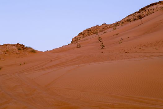 The Red sand of the Pink Rock Desert, Sharjah, Dubai, UAE