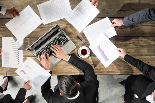 Business man getting extra work from coworkers, deadline concept