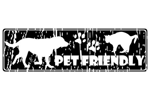 PET FRIEDLY rubber stamp