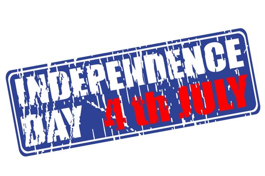 Independence day of USA rubber stamp