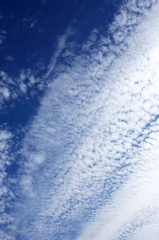 Nice natural background with white clouds against blue sky