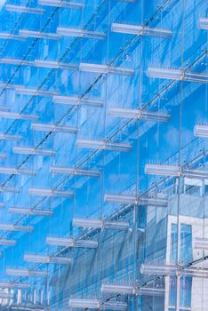 glass wall of a modern building close-up