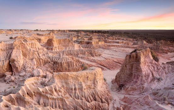 Beautiful scenery in outback Australia.  Textures in sand and clay erosion