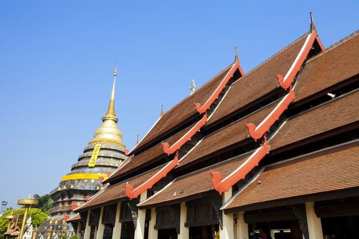 Phra That Lampang Luang pagoda in Lumphang province in northern of Thailand