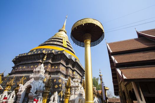 Phra That Lampang Luang pagoda in Lumphang province in northern of Thailand