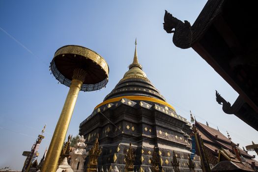 Phra That Lampang Luang pagoda in Lumphang province in northern of Thailand