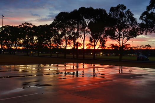 Sunset skies after the storm, Penrith Australia