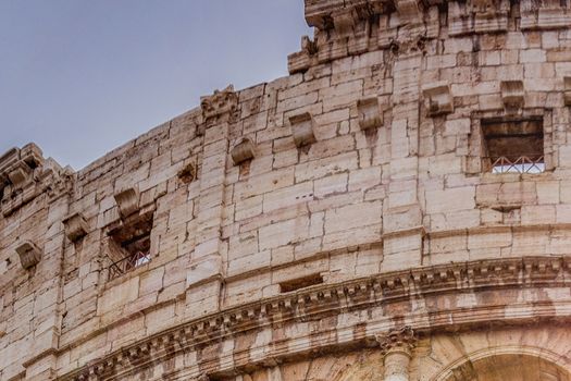 architectural detail of the colosseum in Rome