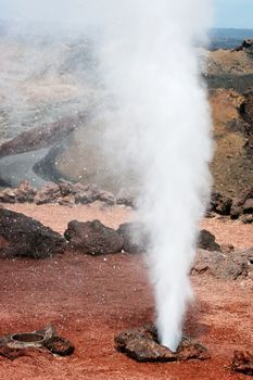 Volcanic Activity in Timanfaya National Park Lanzarote