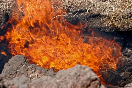 Volcanic Activity in Timanfaya National Park Lanzarote