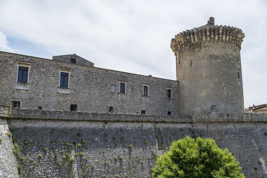 View of the old Castle of Venosa. Basilicata. Italy.