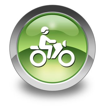 Icon, Button, Pictogram with Motorbike Trail symbol