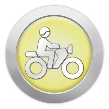 Icon, Button, Pictogram with Motorbike Trail symbol