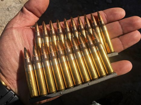 the colorful of ammo 5.56 mm.